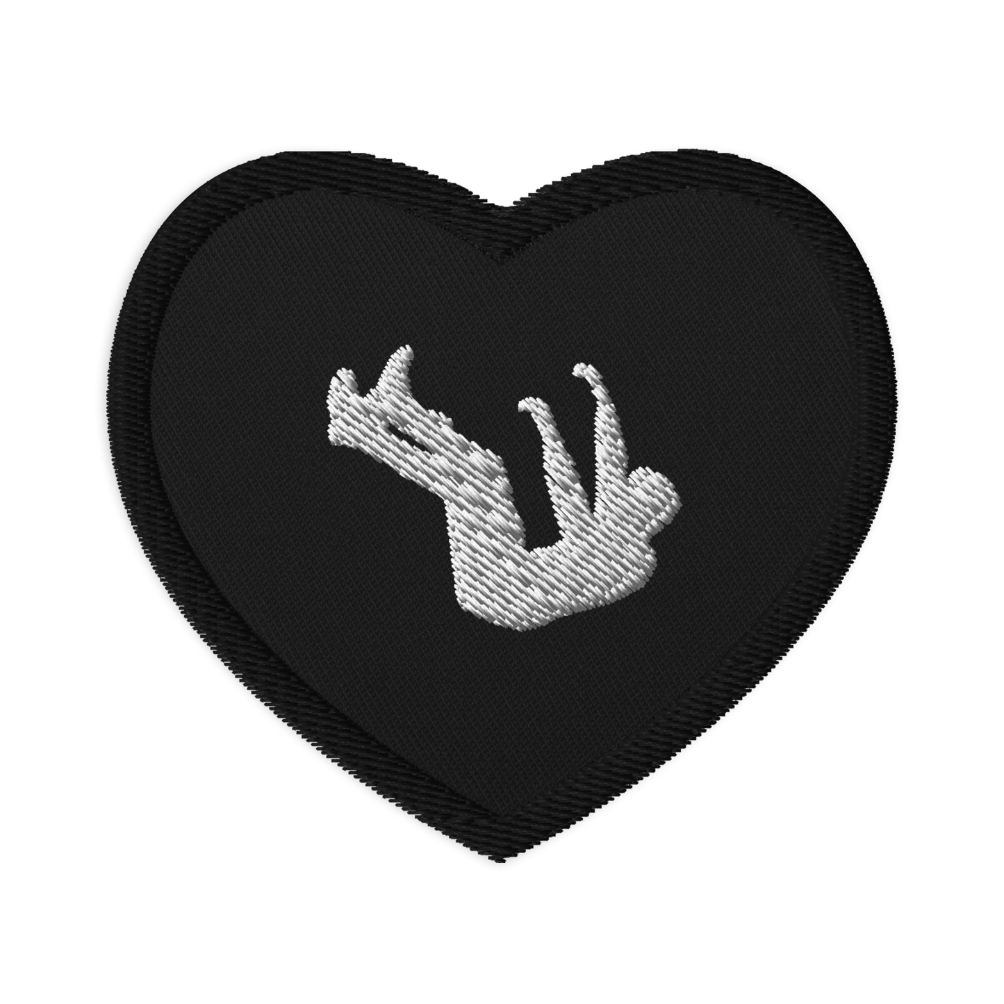 Distractions Black Heart Embroidered Patch